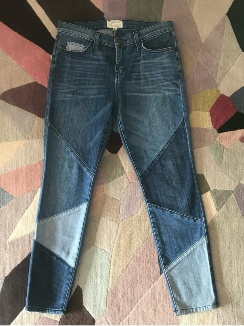 Current/Elliott Stiletto Patchwork Jean